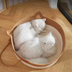 Handwoven Rattan Cat Bed