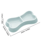Bone-Shaped Double Pet Bowl Set