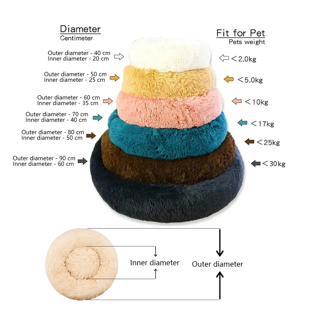 Round Plush Pet Bed