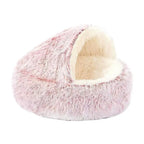 Plush Round Cat Bed with Cover