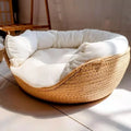 Bamboo-Style Pet Bed Basket