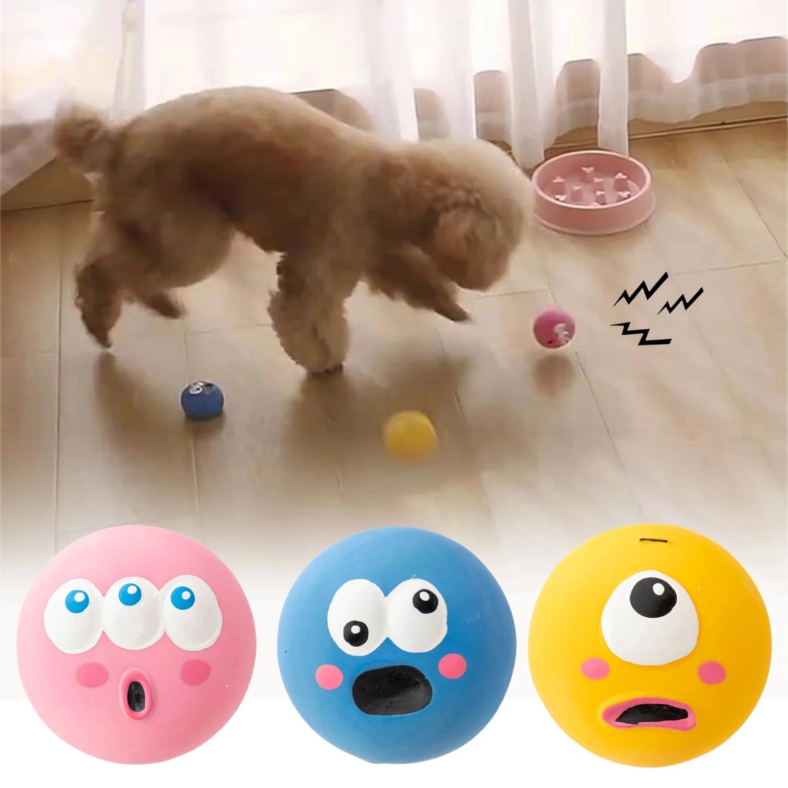 Latex Squeaky Pet Ball Toy