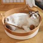 Handwoven Rattan Cat Bed