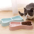 Bone-Shaped Double Pet Bowl Set