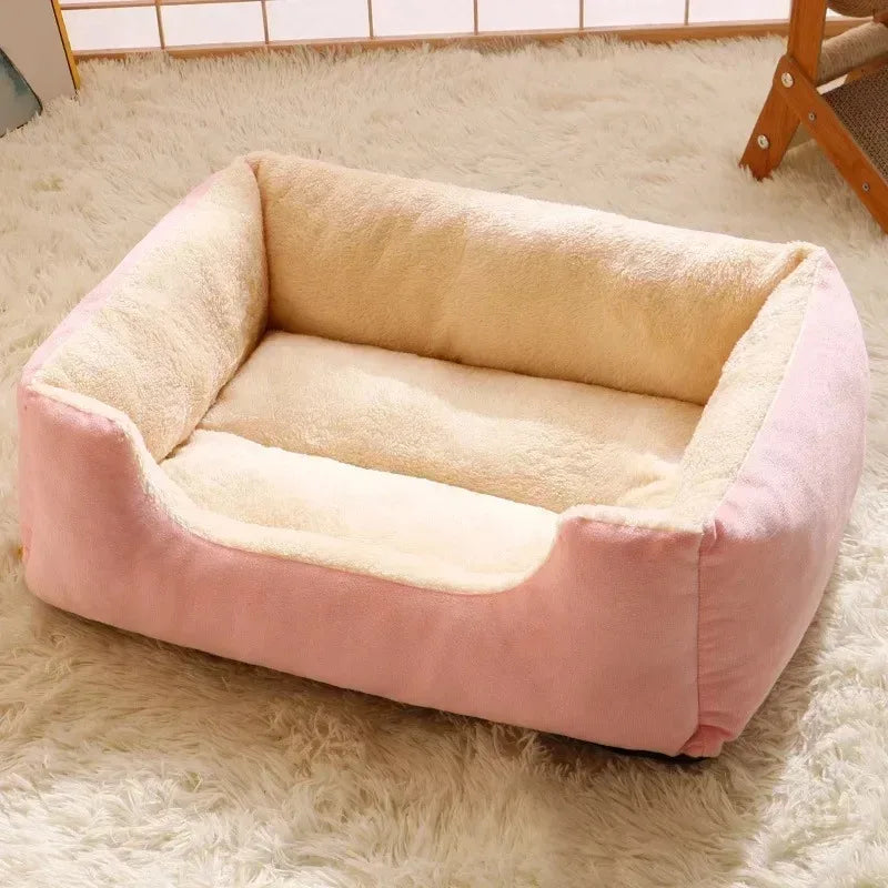 Plush Cat and Dog Cushion Bed