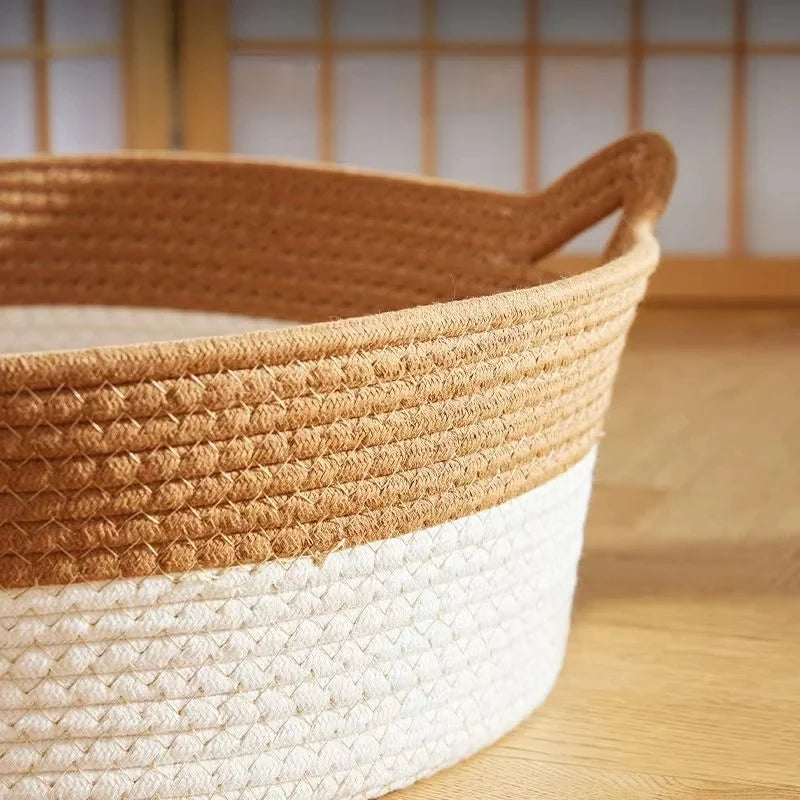Handwoven Rattan Cat Bed
