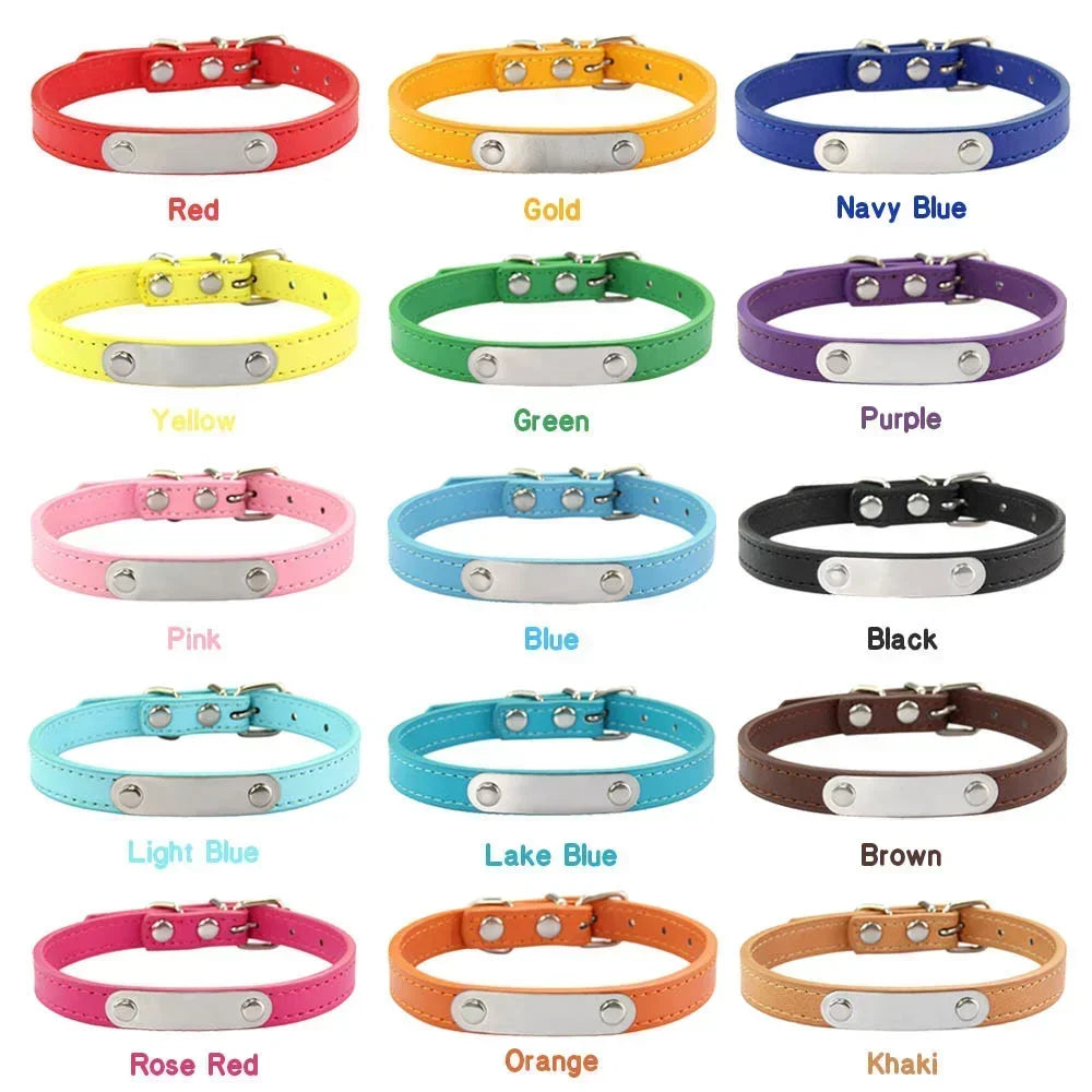 Nova - Personalised Engraved PU Leather Pet Collar