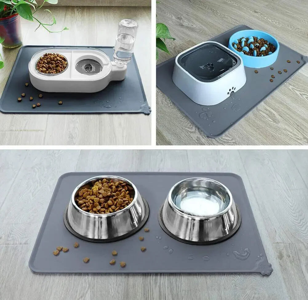 Silicone Pet Feeding Mat with Raised Edge