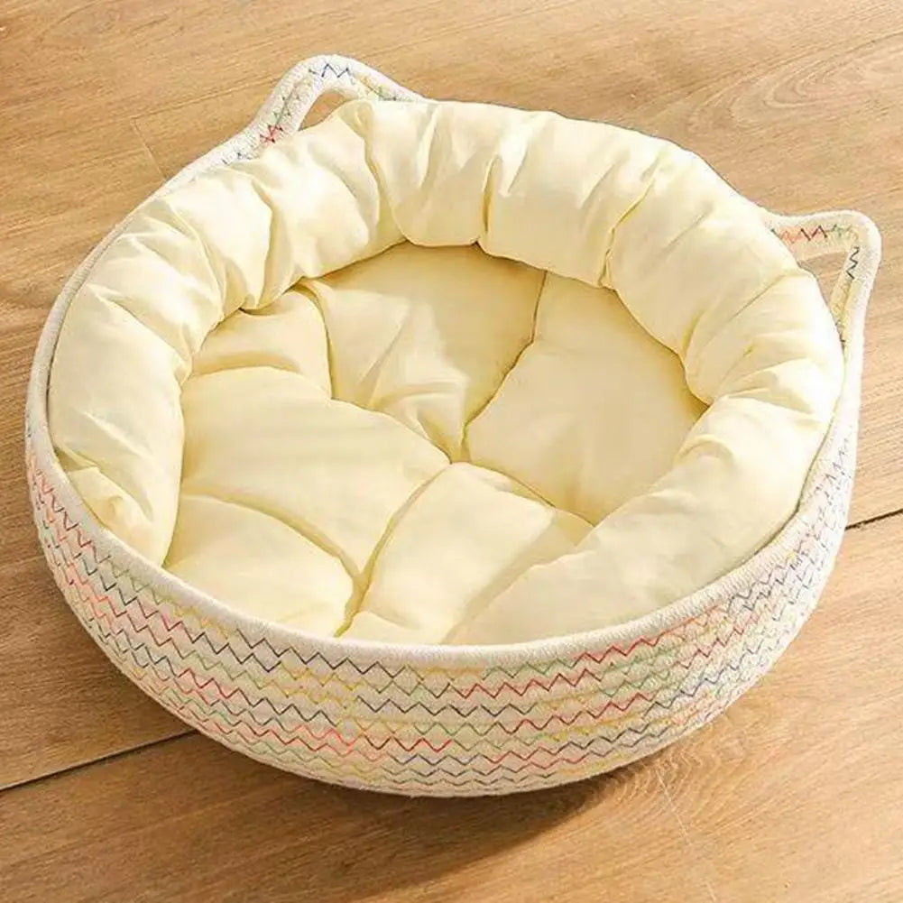 Cotton Rope Cat Bed Basket