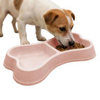Bone-Shaped Double Pet Bowl Set