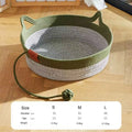Handwoven Rattan Cat Bed