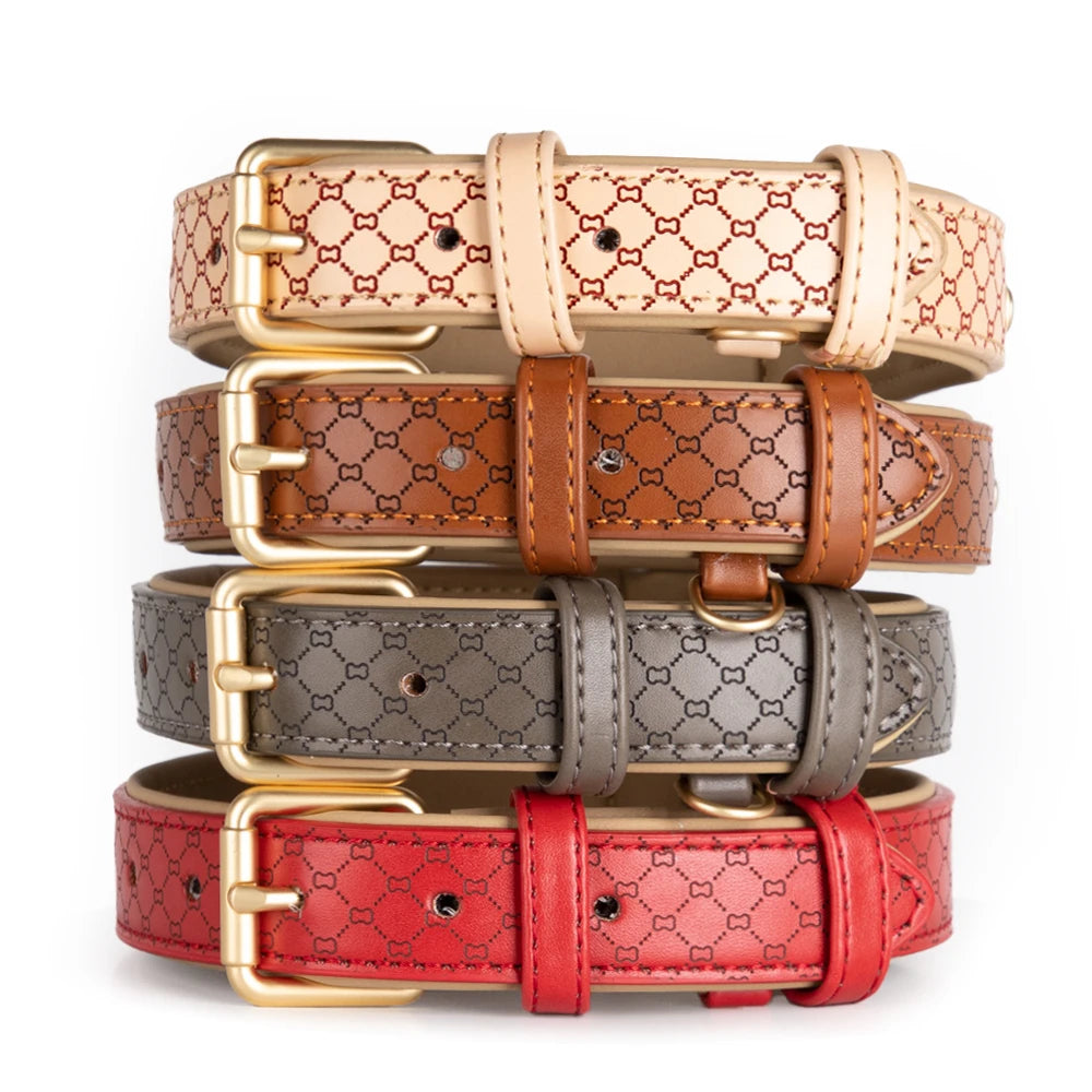Ranger - Personalised Padded Leather ID Dog Collar