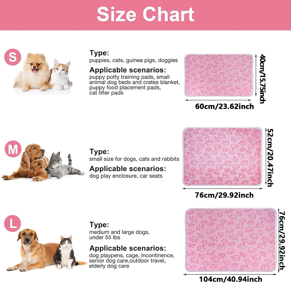 Ultra-Soft Paw Print Pet Blanket