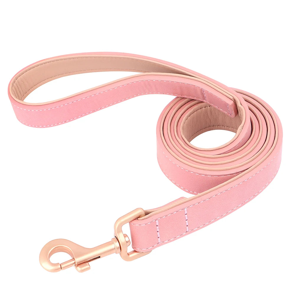 Padded PU Leather Dog Leash