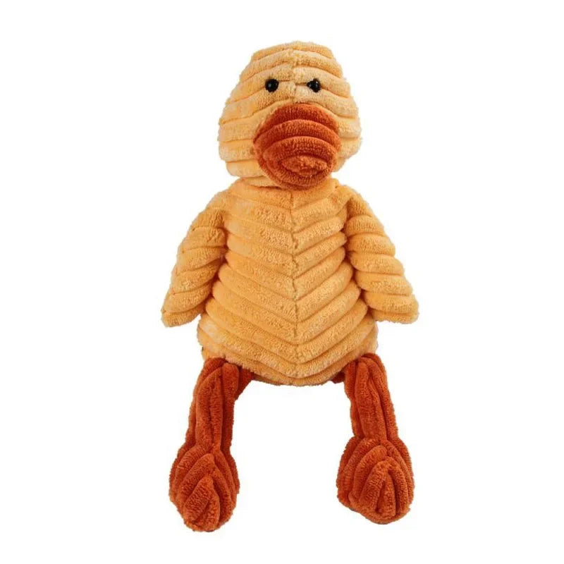 Corduroy Animal Squeaky Pet Toy