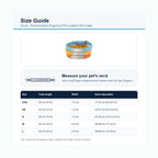 Nova engraved PU leather pet collar size guide